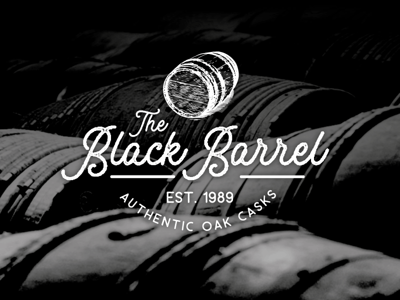 Black Barrel logo barrel black cask logo oak