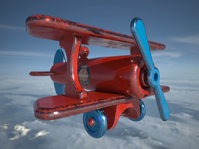 Plane Toy - Rendering 3D 3d plane rendering toy