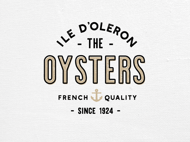 The Oysters logo huitres ile logo france oleron oyster quality