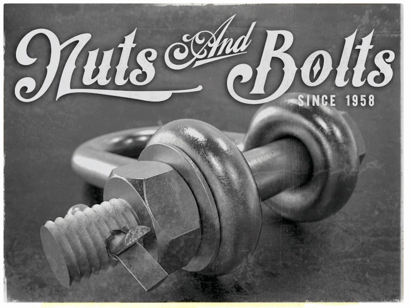 Nuts and Bolts logo bolts design logo motor nuts vintage