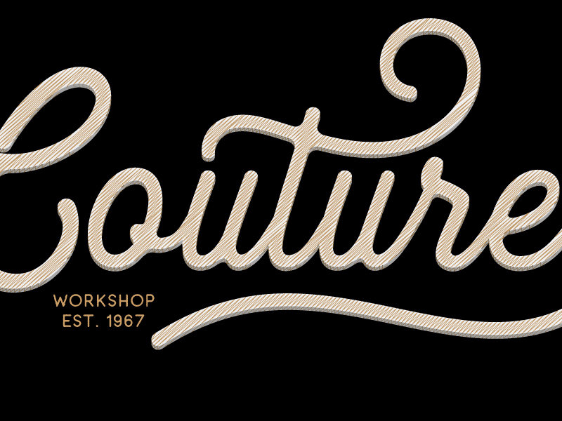 Couture logo graphic style illustrator logo typo