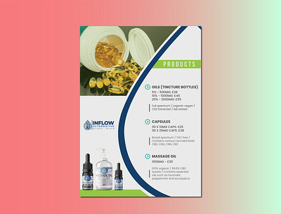 Hemp Flyer brochure design flyer graphics health leaflet marketing oil print promotional