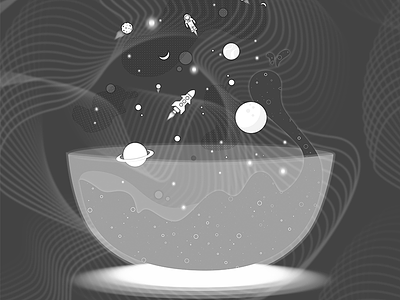 Spacebowling design illustration sketch vector
