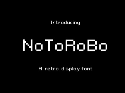 Freebie: Notorobo Retro Font design download font fonts free freebie freebies graphic icons portfolio themes typefaces