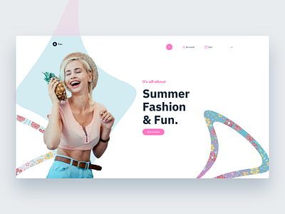 & Fun store clean clothing design ecommerce fun landing page minimal store summer ui web website