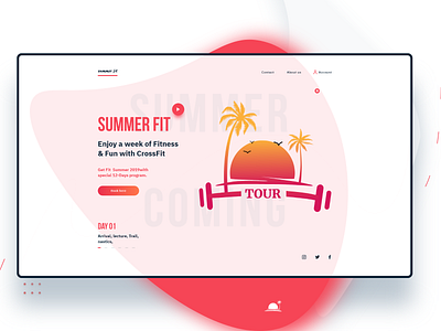 Summerfit adobexd beach clean fitness holyday illustration logo sport summer tour ui vector web website