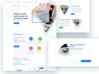 Agency agency agency landing page clean design illustration landing page ui web website white