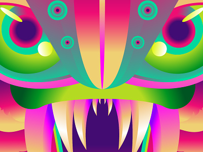 Playing with color pt.2 artist asian beauty color combination colorful eye fun happy illustration monster smooth