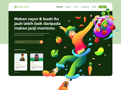 Online Vegetable & Fruit Store Landing Page design ecommerce fruit landing page online store ui uiux user interface ux vegetable