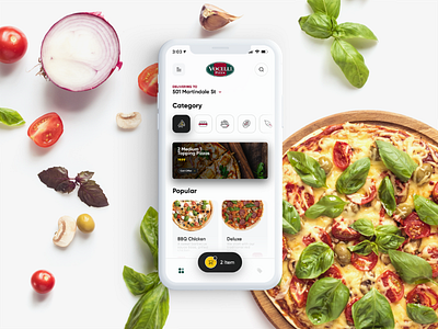 Vocelli Pizza App Exploration app design clean layout pizza ui