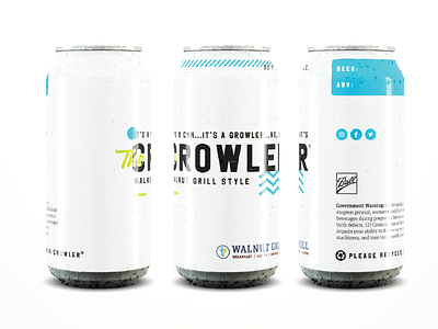 Crowler Label Concept #2 alcohol beer branding brewing can crowler drink label packaging system typography