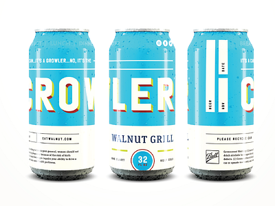 Crowler Label Concept #3 alcohol beer branding brewing can crowler drink label packaging system typography