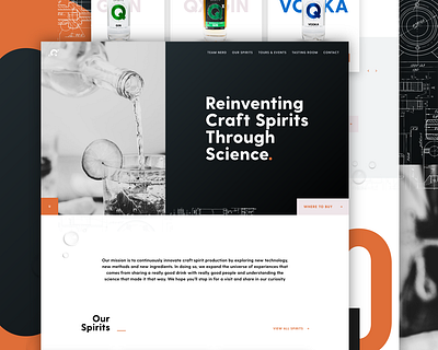 Quantum Wireframe Concept alchohol homepage layout typography ui ux website wireframe