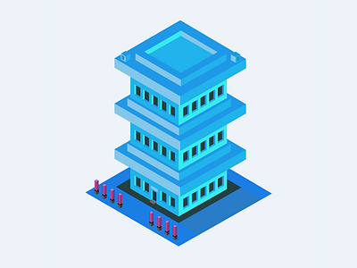 The useless building | Isometric #1 building design graphic illustration isometric vector