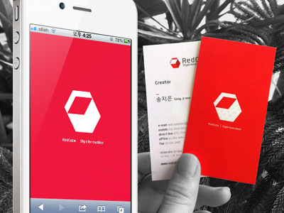 identity design for RedCube app card ci identity web
