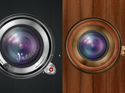Camera - which one better? app camera graphics gui jieun modern old vintage wood