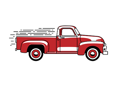 Vintage Truck chevy illustration inspired pickup truck vintage