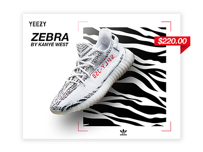 Zebra Yeezy Web Concept adidas concept illustration kanye west shoe sneakers web yeezy zebra