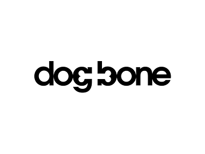Dog Bone abstract art bone dog k9 logo logotype modern wordmark