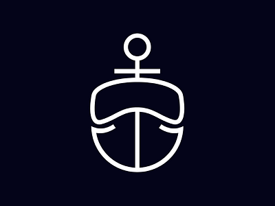 Anchor + Scuba Mask Logo