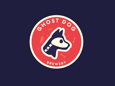 Ghost Dog Brewery beer beer branding brew brewery brewery logo coaster coaster design coasters dog ghost illustration logo skeleton