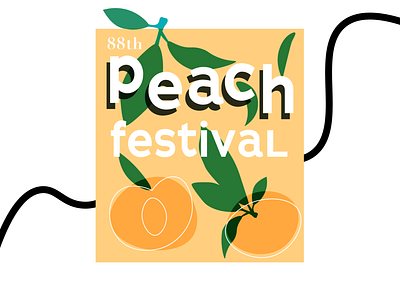 Peach Festival 2019! 2d adobe design festival illustration peach poster poster art poster design typography vector