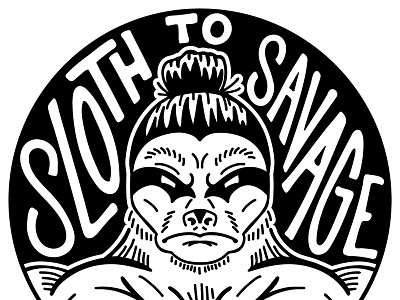 Sloth to Savage Logo branding illustration logo vector