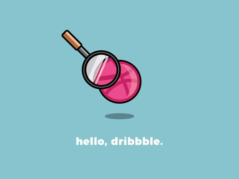 Hello, Dribbble. vector iconography graphic design first shot debut