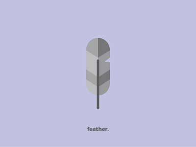 Feather Icon feather flat iconography illustration
