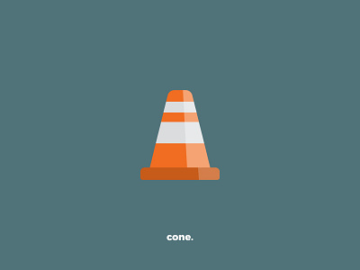 Cone Icon cone flat iconography illustration