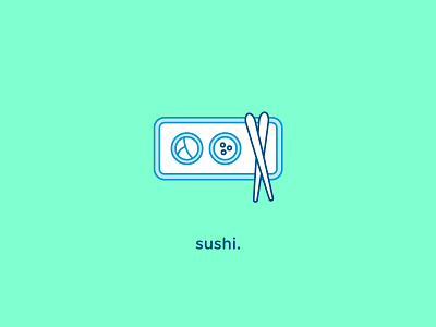 Sushi Icon flat food icon iconography sushi vector