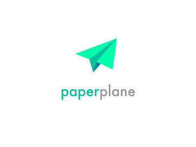 paperplane logo app branding budget finance flat graphic design iconography logo money paperplace vector