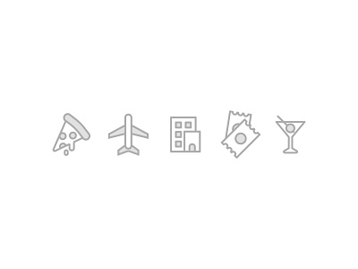 paperplane app iconography app branding budgeting flat food graphic design icon iconography illustration money spending travel ui ux vector