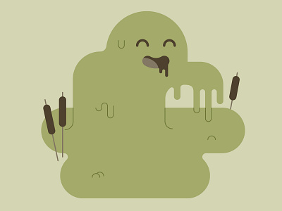 Swamp Friend character design drippy illustration swamp vector