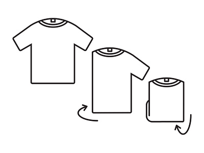 Diagram: Folding a t-shirt
