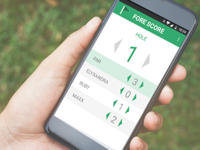 Fore Score Mini Golf Score Card UI