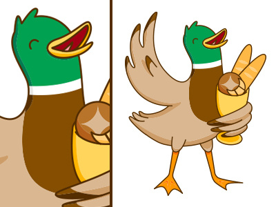 Breadwinner redbubble illustration winner award trophy breadwinner character design vector mallard duck