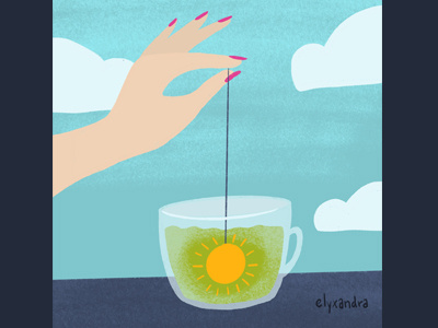 Morning Routine mats matseditorial manicure tea morning illustration editorial editorial illustration