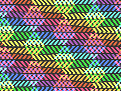 Contrast rainbow rhombi pattern