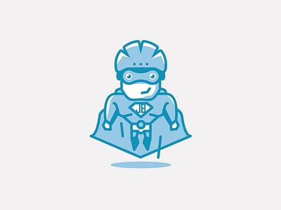 Bike Super Hero animation bike biking flat design helmet hero icon illustration outline super superhero