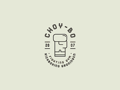 Choy-Bo Fighting Gym logo concept box boxing fighting glove gym karate kickboxing lettering logo type
