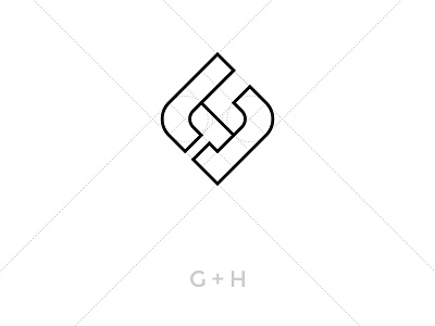 Monogram G H brand branding g h logo monogram negative space personal
