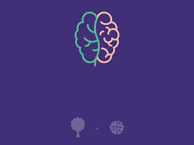 Logo concept for an 'Ecological Psychology' event brains ecology event green icon logo psychology tree