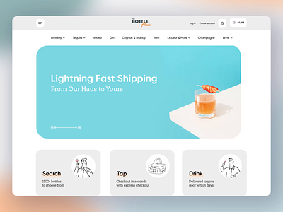 Shopify Mobile-First UI Motion Design alcohol store cart dropshipping ecommerce liquor store mobile online shop order shop shopify shopify store shopify template store web website