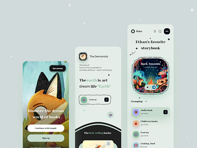 Illustrative UI Design for Mobile App