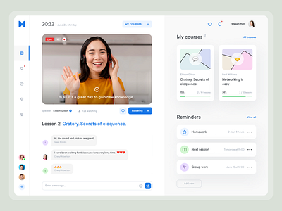 LMS Design Concept application chat conference dashboard dashboard design design learning management system lms meetup minimalist online meet people seminar video video call website zoom