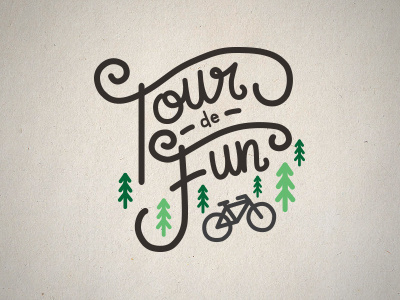 Tour de Fun 2017 Logo cycling handdrawn handlettering logo logodesign