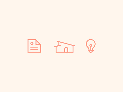 Tiny Objects house icon illustration light bulb paper