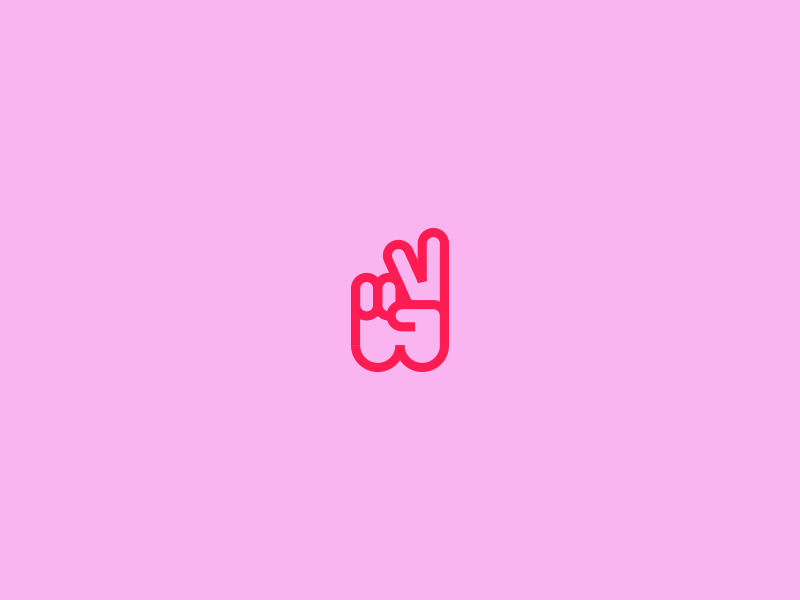 Hand Jive finger hand icon illustration logo peace sign
