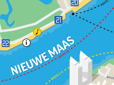 Map of Rotterdam 3d cartography city design flat google graphic isometric map netherlands road rotterdam
